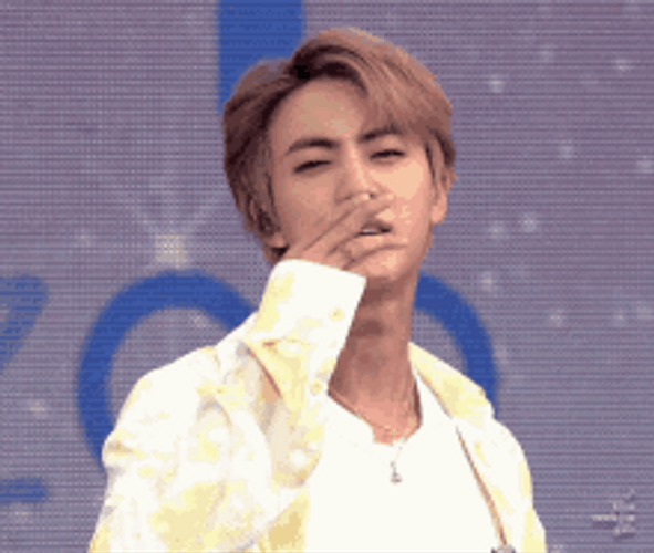 Kim Seok Jin Blowing Kiss GIF