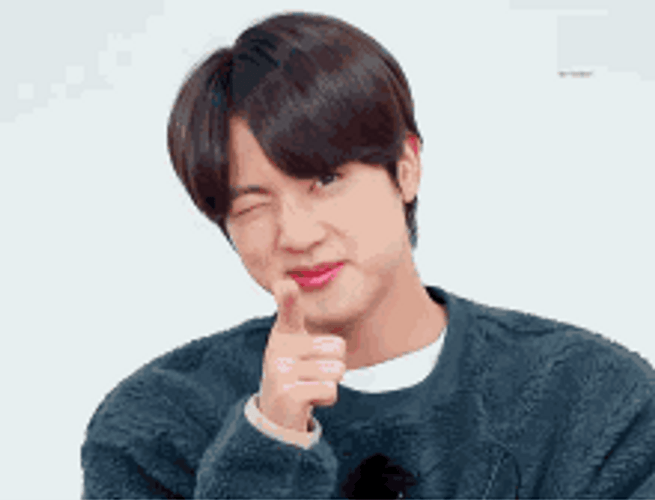 Kim Seok Jin Finger Gun GIF