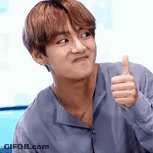 Kim Taehyung Funny Face Thumbs Up GIF