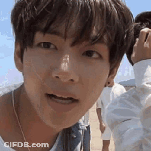Kim Taehyung Kissing Camera GIF