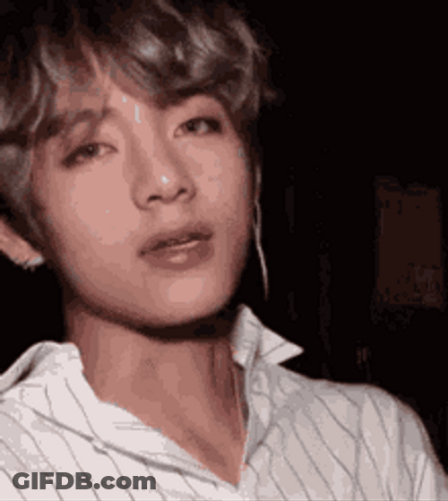Kim Taehyung Shy Smile GIF