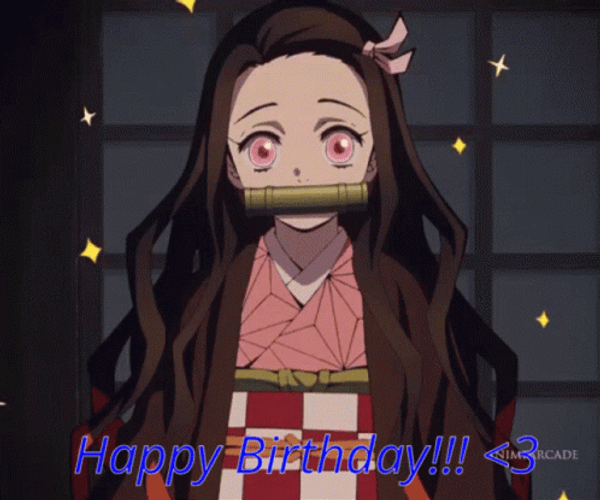 Kimetsu No Yaiba Anime Happy Birthday GIF