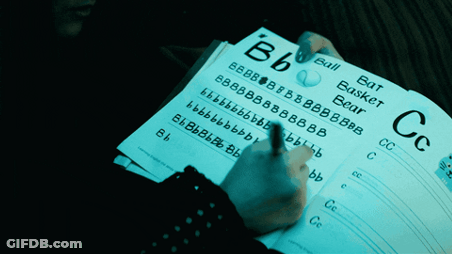Kimiko Seriously Writing GIF
