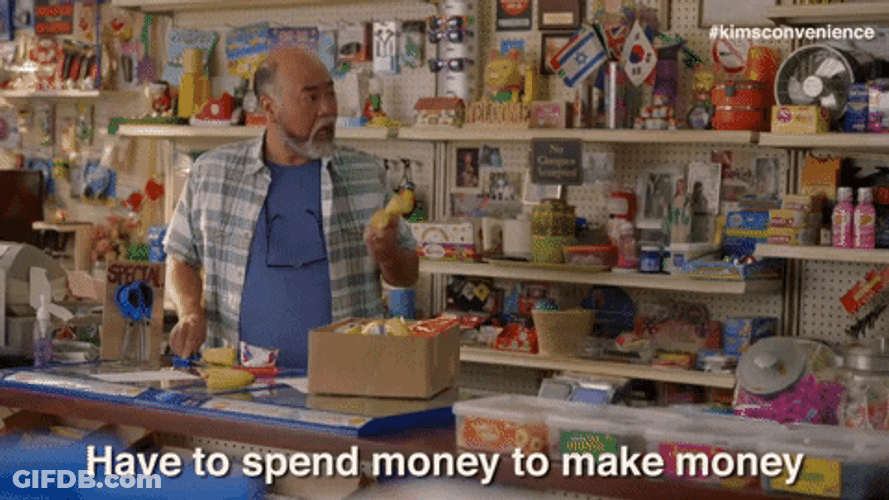 Kims Convenience Spend Money To Make Money GIF