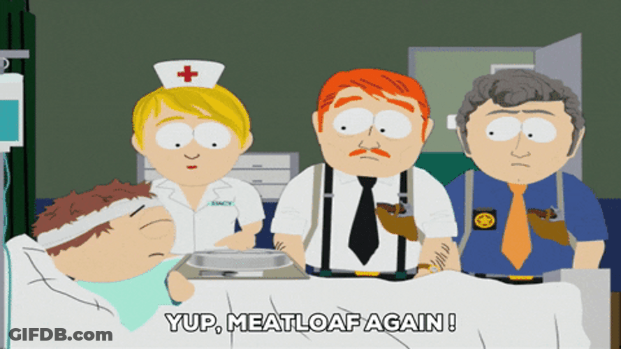 Kind Nurse Serving Meatloaf To A Patient GIF