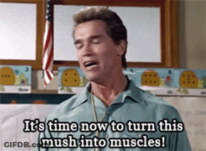 Kindergarten Cop Detective John Kimble Mush Into Muscles GIF