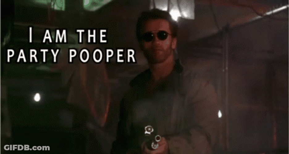 Kindergarten Cop Detective John Kimble Party Pooper GIF