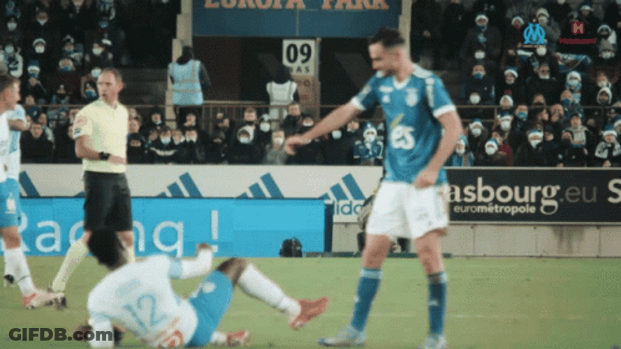 Kindness Football Player Helping His Opponent GIF