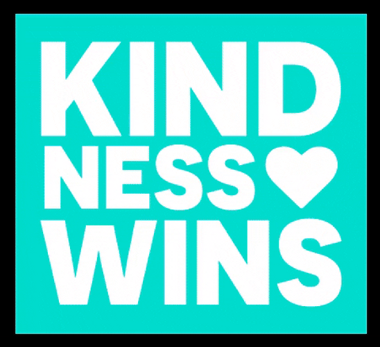Kindness Wins Text Changing Colors GIF