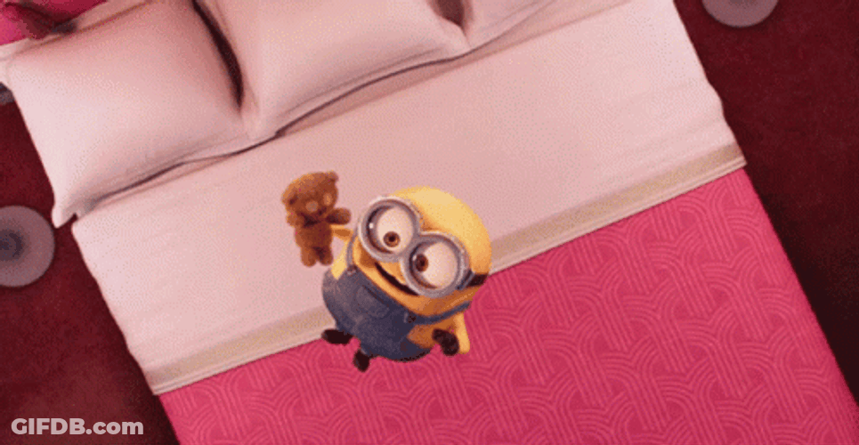 King Bob Bouncing In Bed GIF