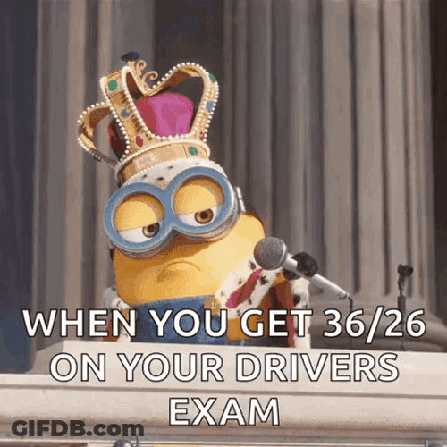 King Bob Mic Drop Drivers Exam GIF