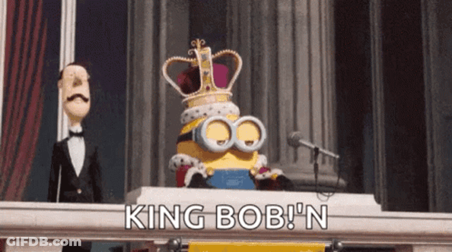 King Bob Minion Screaming On Crowd GIF