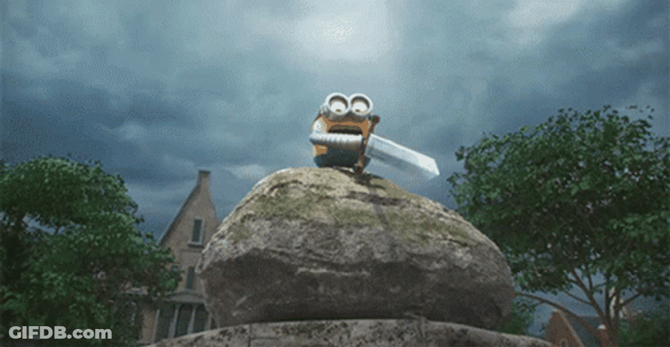 King Bob Pulling Out Excalibur GIF