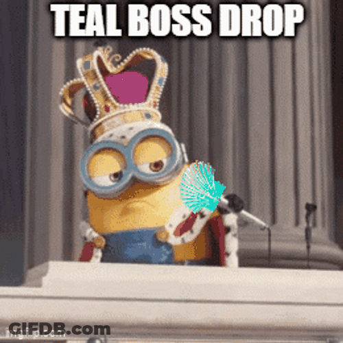 King Bob Teal Boss Drop GIF