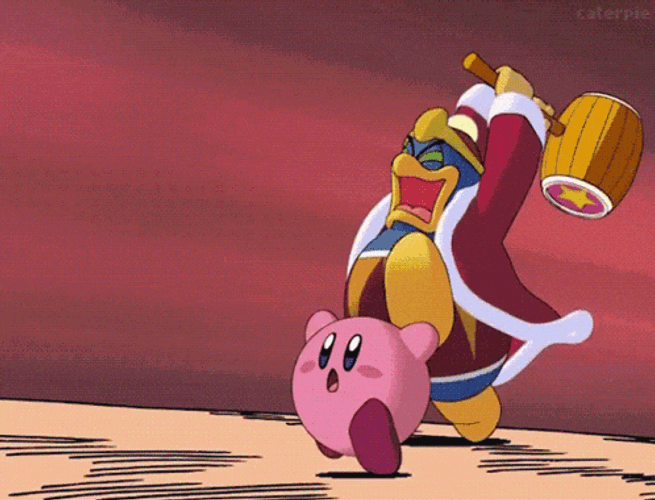 King Dedede Crashes Into A Wall Kirby Right Back At Ya GIF