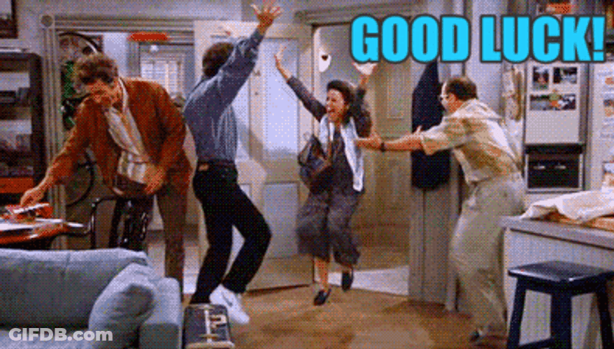 King George Good Luck Meme Celebration GIF