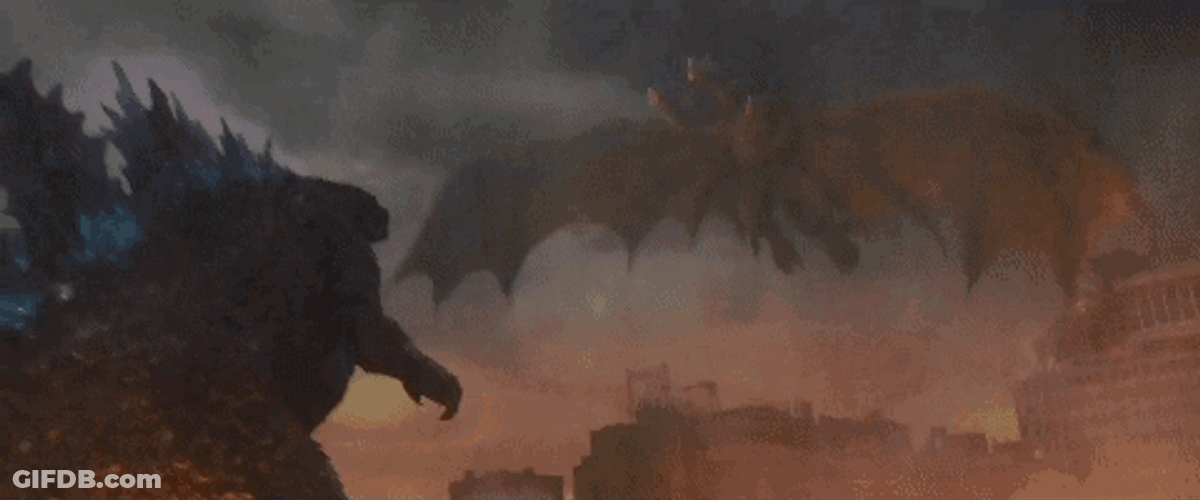 King Ghidorah Grads Godzilla GIF