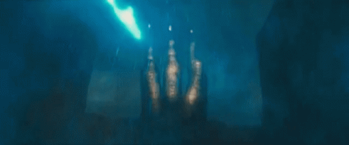 King Ghidorah Hit By Godzilla's Atomic Breath GIF