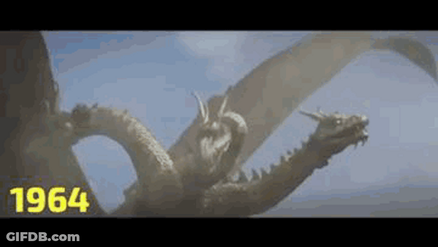 King Ghidorah Through The Years GIF