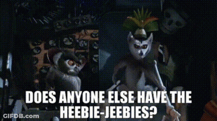 King Julien Anyone Have Heebie Jeebies GIF