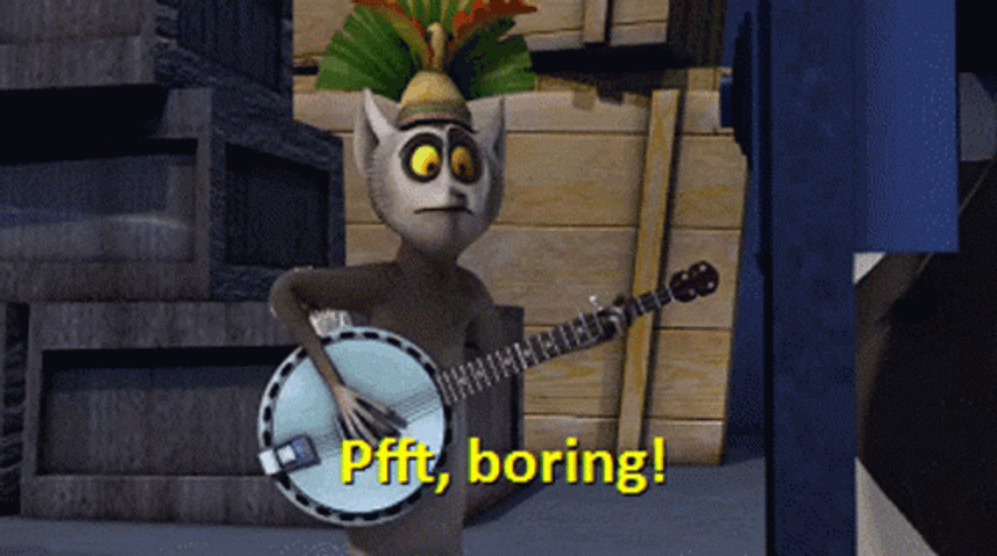 King Julien Boring GIF