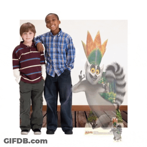 King Julien Cardboard Cutout GIF