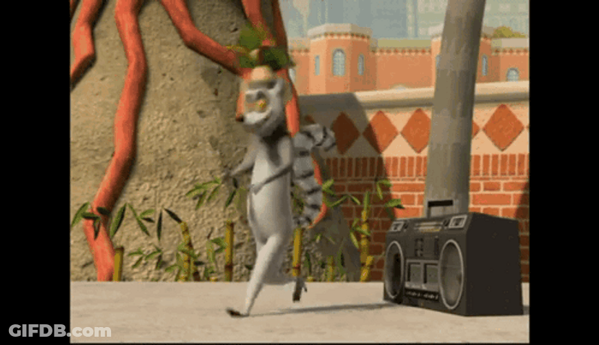 King Julien Hilarious Signature Dance GIF
