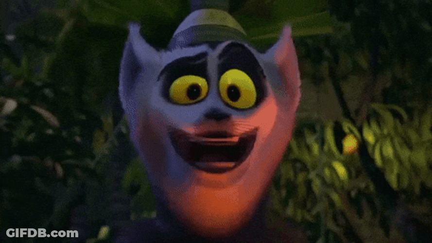 King Julien Say What Smiling GIF