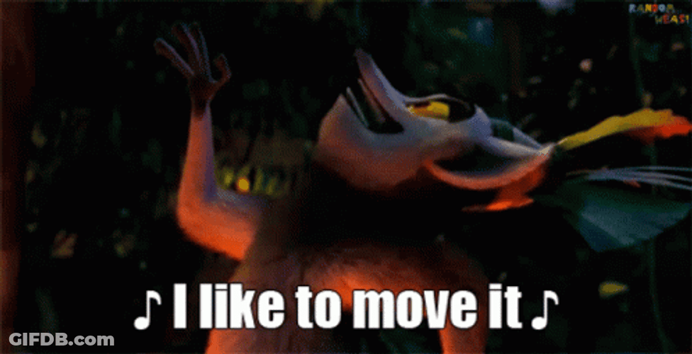 King Julien Sings I Like To Move It GIF