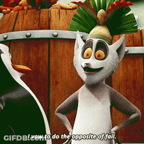 King Julien Vow To Do Opposite Of Fail GIF