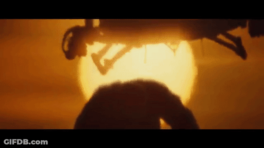 King Kong Attacking Choppers With Giant Hands GIF