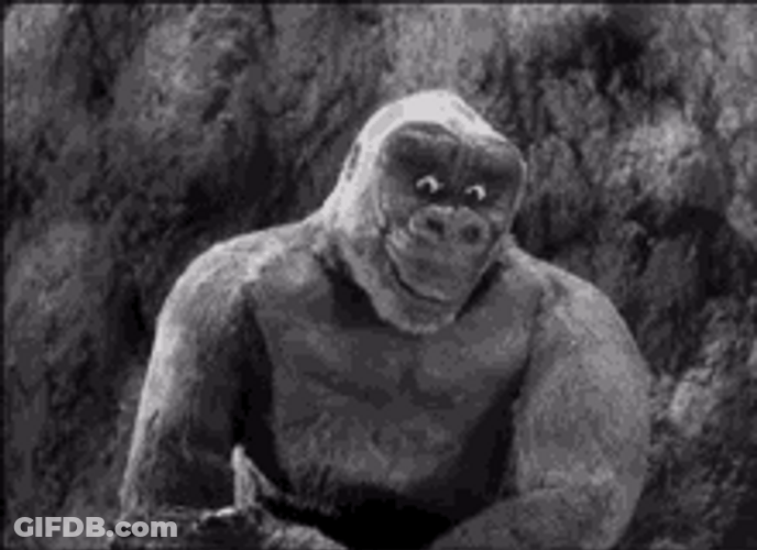 King Kong Confused Scratching Its Head GIF