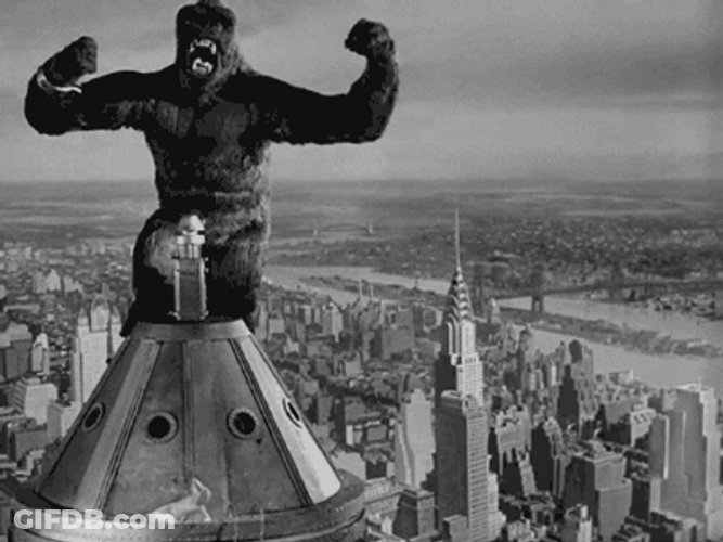 King Kong Gorilla On Building GIF