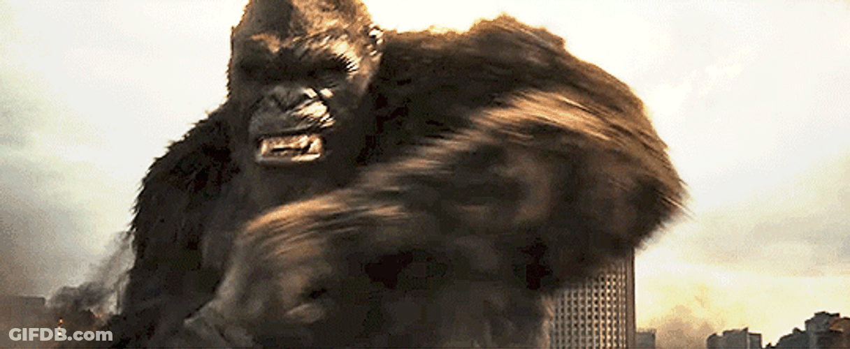 King Kong Growling Close Up Shot GIF