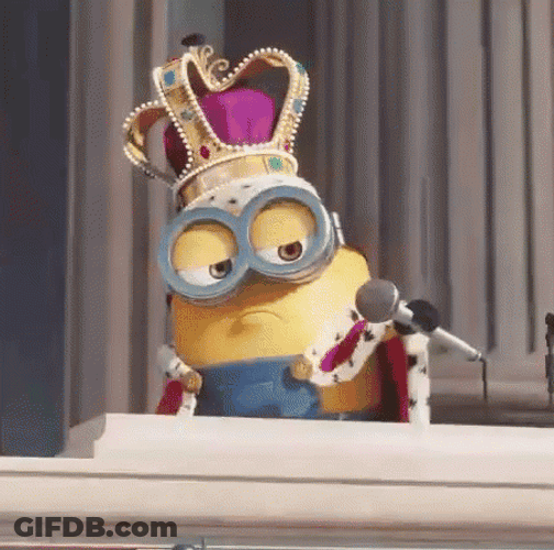 King Minion Mic Drop Meme GIF