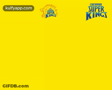 King Of Kings Chennai Is Written In Blue On A Yellow Background GIF