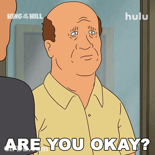 King Of The Hill Character Asking If He Is Okay GIF