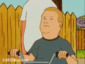 King Of The Hill Character Riding Bike GIF