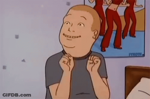 King Of The Hill Character Smiling Hands In Air GIF