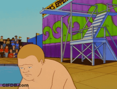 King Of The Hill Character Smiling With Hands In Air GIF