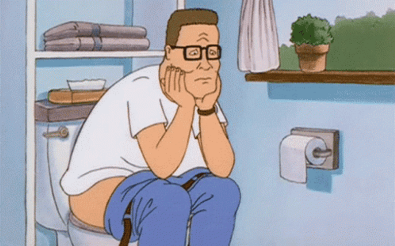 King Of The Hill Having A Poo GIF