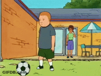 King Of The Hill Playing Soccer GIF