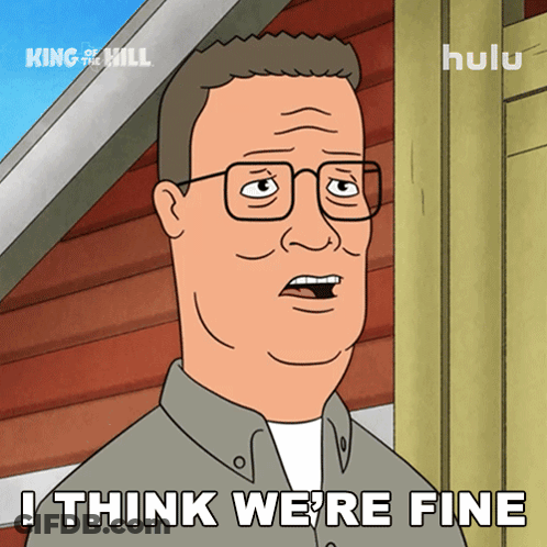 King Of The Hill Saying I Think We're Fine GIF