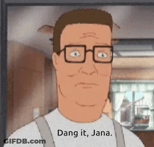 King Of The Hill Says Dang It Jana Wearing Suspenders GIF