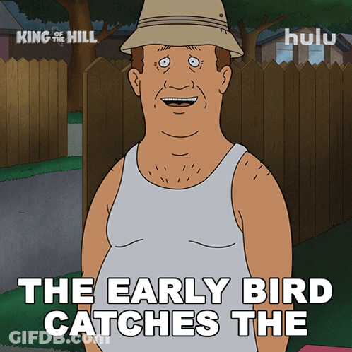 King Of The Hill Smiling Says The Early Bird Catches The GIF
