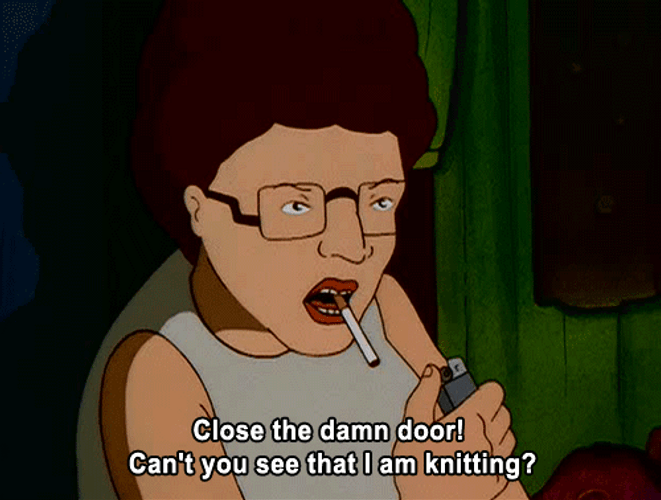 King Of The Hill Smoking Peggy GIF