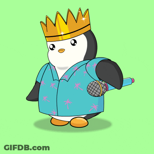 King Penguin Mic Drop Meme GIF