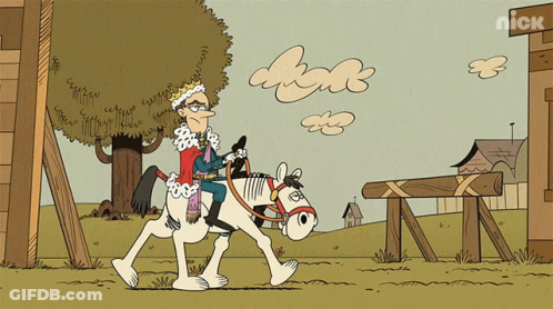 King Riding White Horse GIF