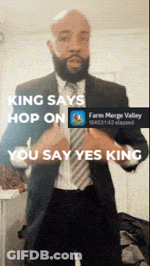 King Says Hop On You Say Yes King On Screen GIF