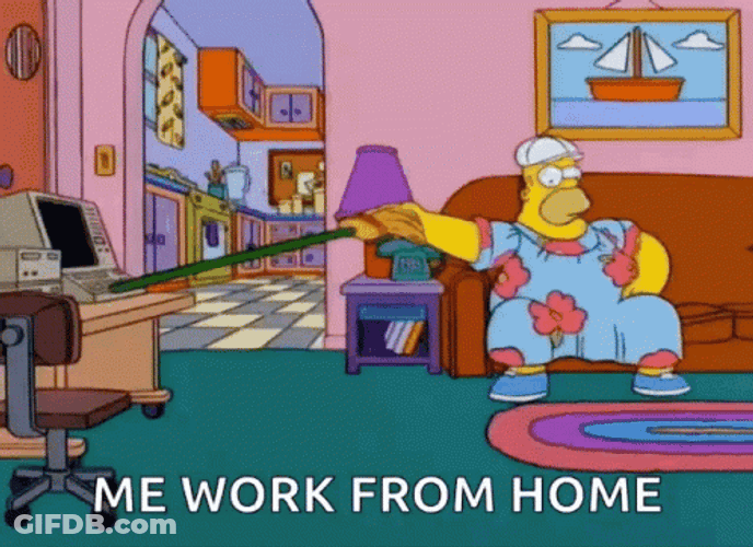 King-Size Homer Me Work From Home GIF